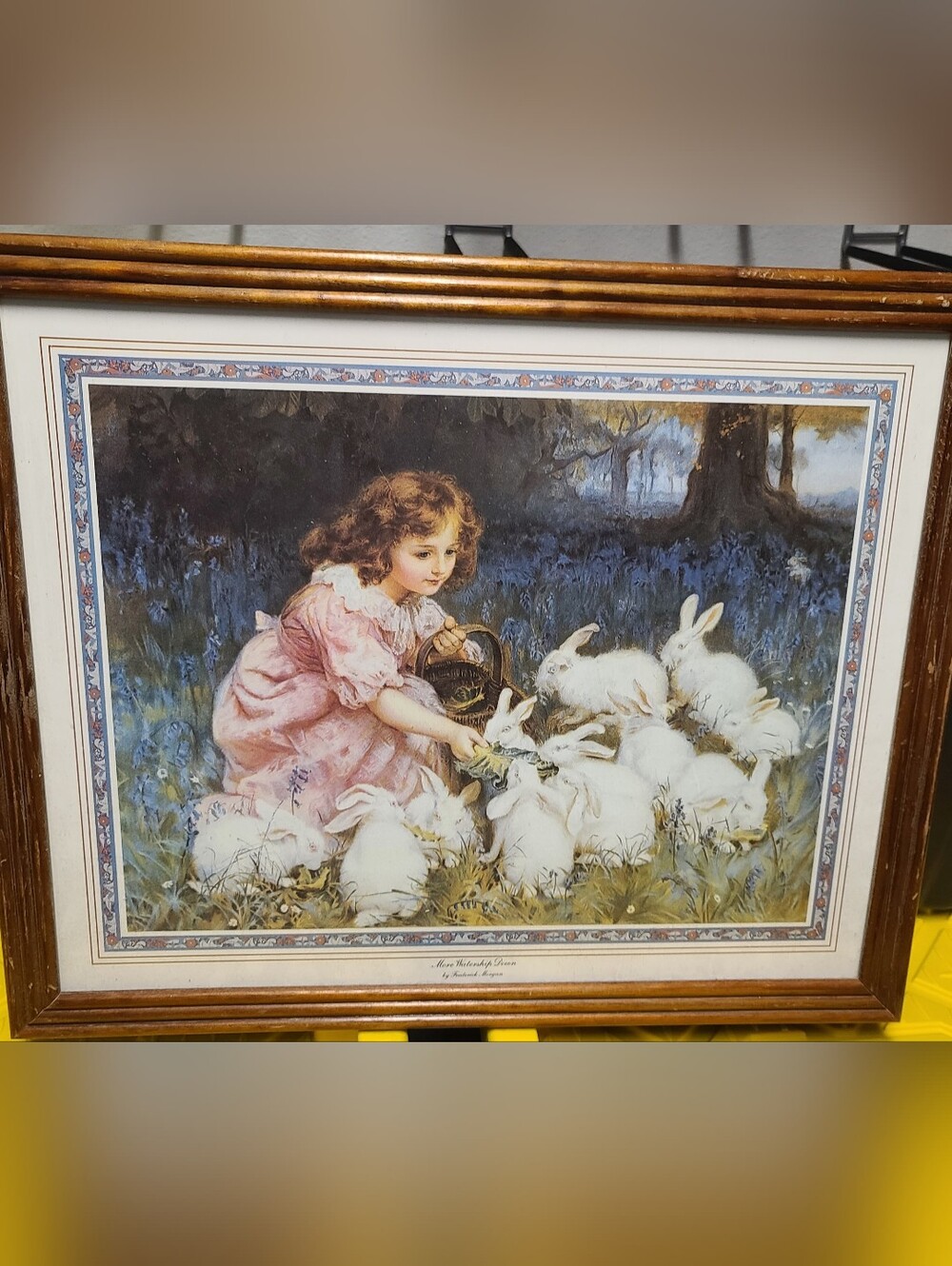 Frederick Morgan Classic Girl with Rabbits Framed Art Print